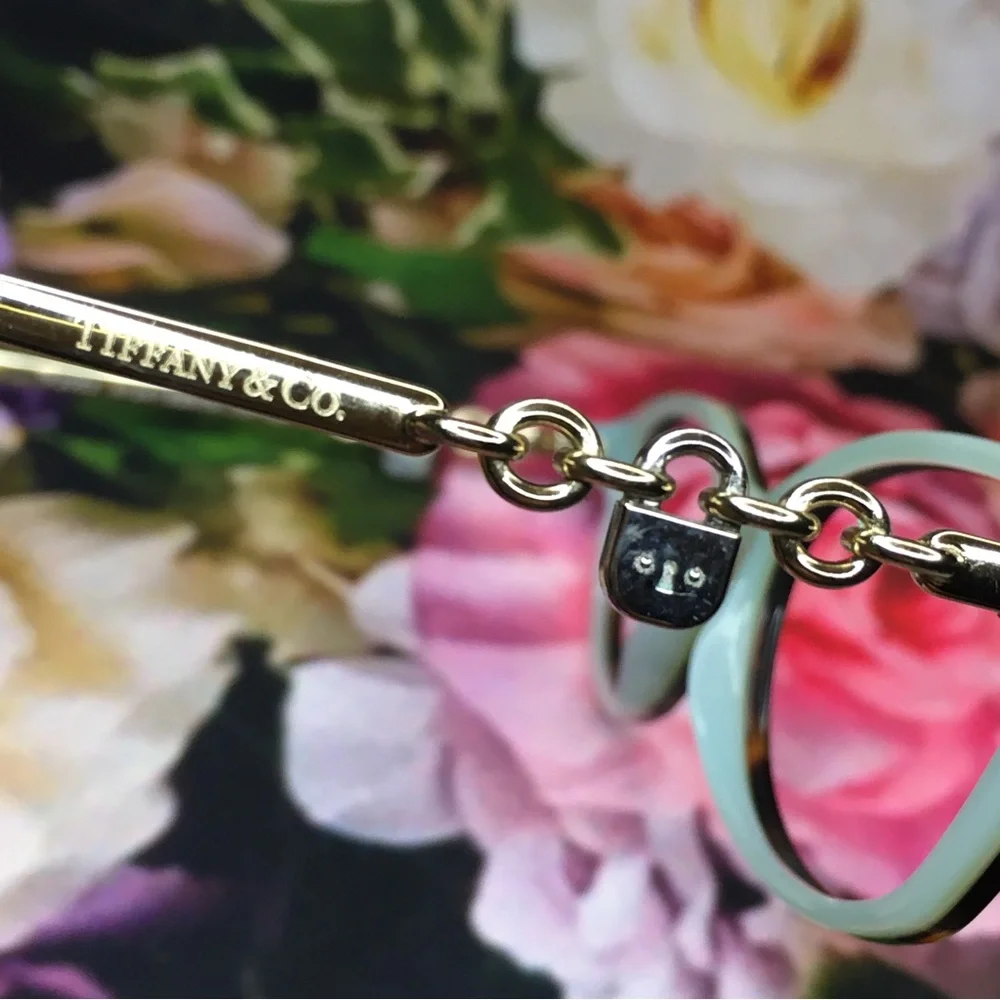 Tiffany & Co. Teal Black & Gold with side Locks frames glasses